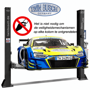 TW242M-230-G: 2-koloms hefbrug BASIC LINE 4.2 T - GREY-Line - Semi automatisch