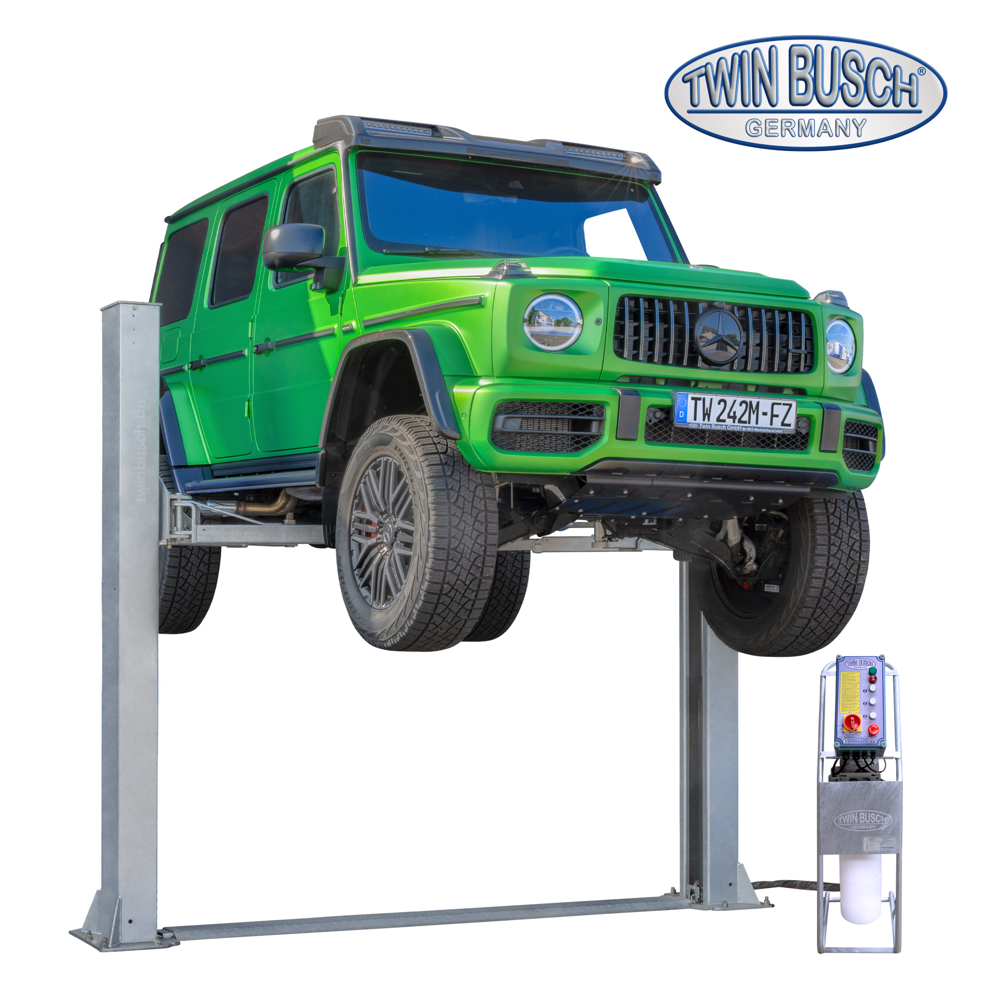 TW242M-230-FZ: 2-koloms hefbrug BASIC LINE 4.2 T - Gegalvaniseerd - Semi automatisch - Afbeelding 9