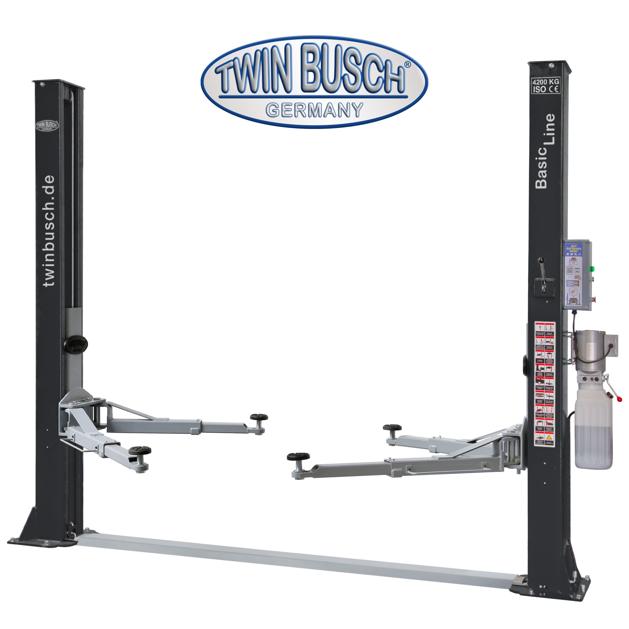 TW242M-230-G: 2-koloms hefbrug BASIC LINE 4.2 T - GREY-Line - Semi automatisch - Afbeelding 8