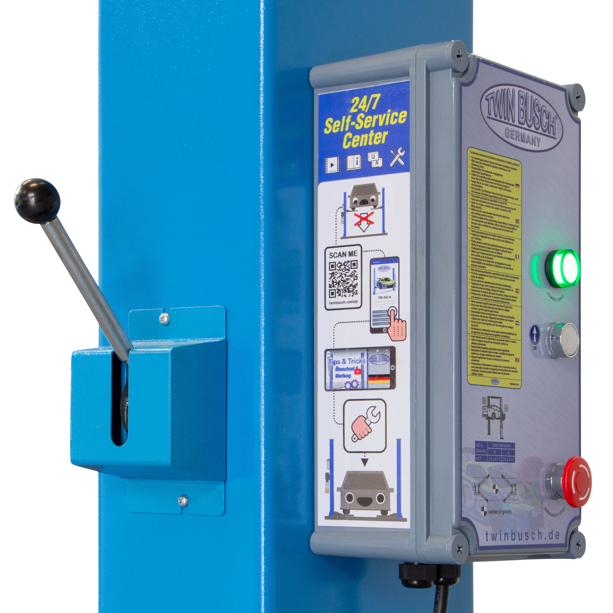 TW242M-230: 2-koloms hefbrug BASIC LINE 4.2 T - Semi automatisch - Afbeelding 9
