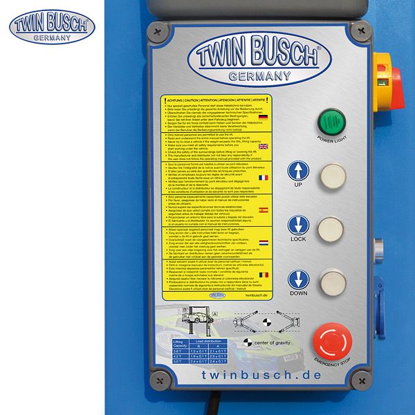 TW260B4.5-400: 2-koloms hefbrug Heavy-Line | zonder bodemplaat 6.0 T - Afbeelding 3