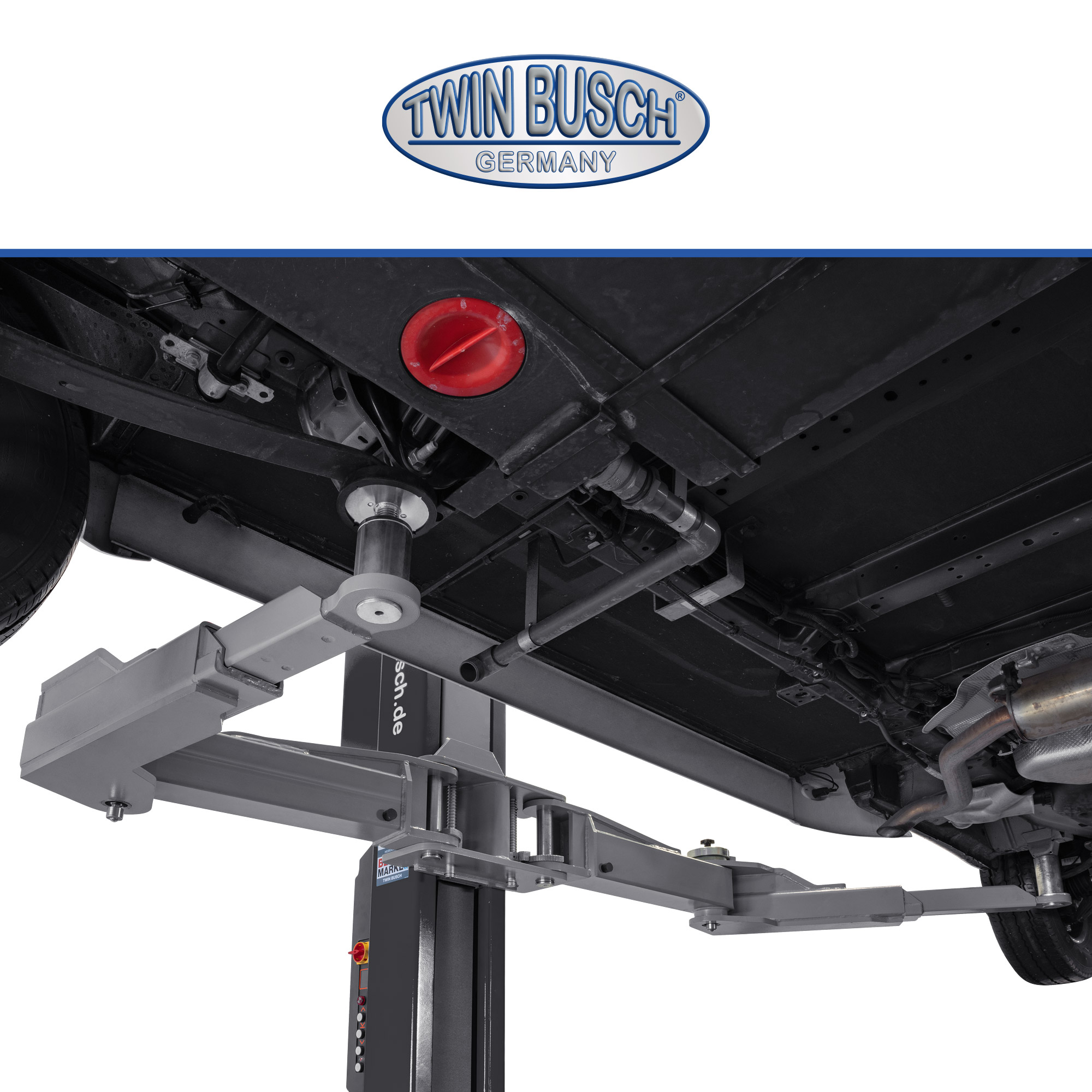TW280W-400-G: 2-koloms hefbrug Heavy-Line | zonder bodemplaat 8.0 T - GREY-Line - Afbeelding 12