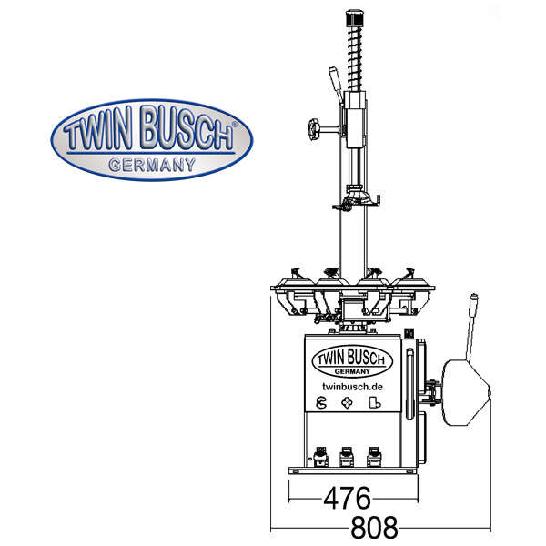 Werkplaatsset Twin Busch TWX-610 + TWF-150 – Bandenwisselaar + Wielbalanceermachine - Afbeelding 15