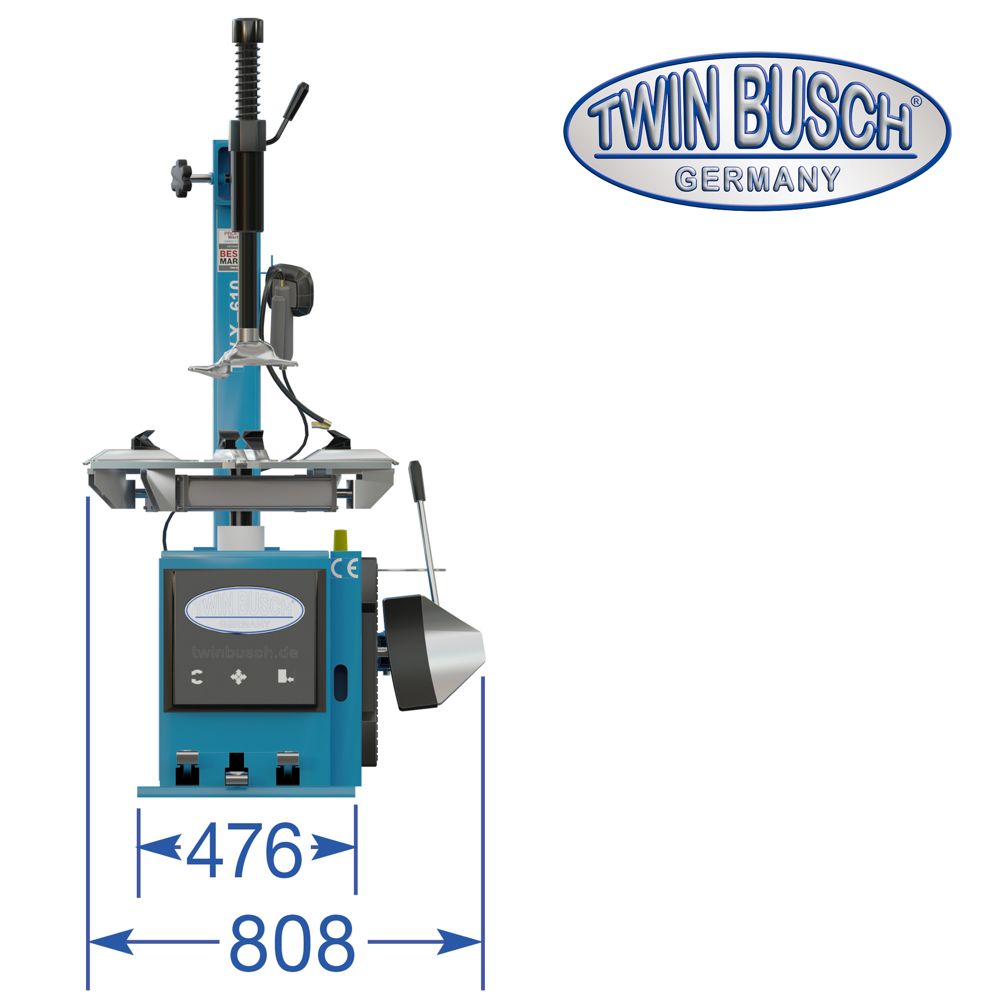 Bandenwisselaar Twin Busch TWX-610 – BASIC-Line – semi-automatisch - Afbeelding 10