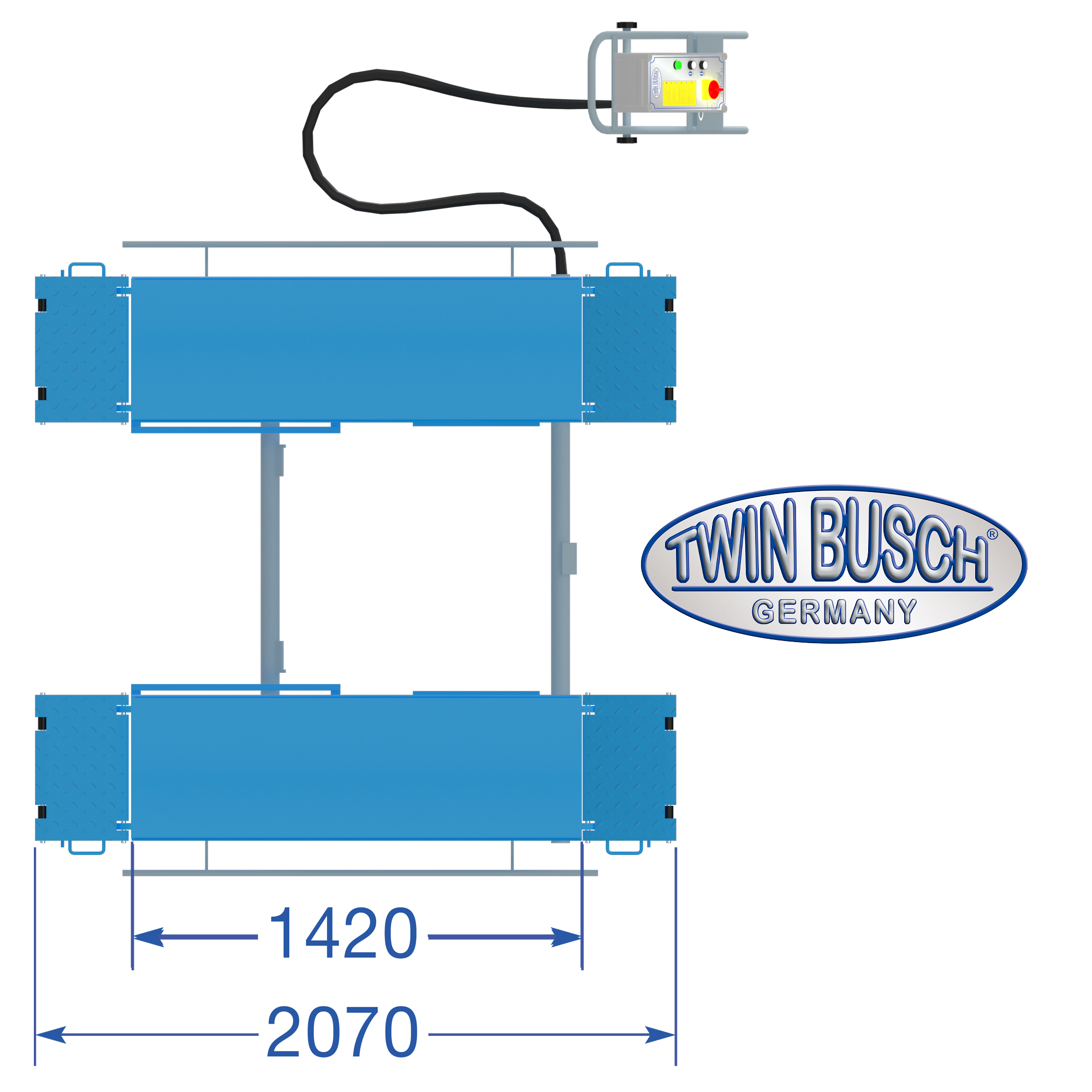 TWS3-10E – Mobiele Schaarhefbrug – 3 Ton – Hefhoogte 1 Meter – 400V - Afbeelding 16
